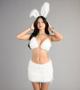 Cozy Cutie Snow Bunny Faux Fur Bra Top